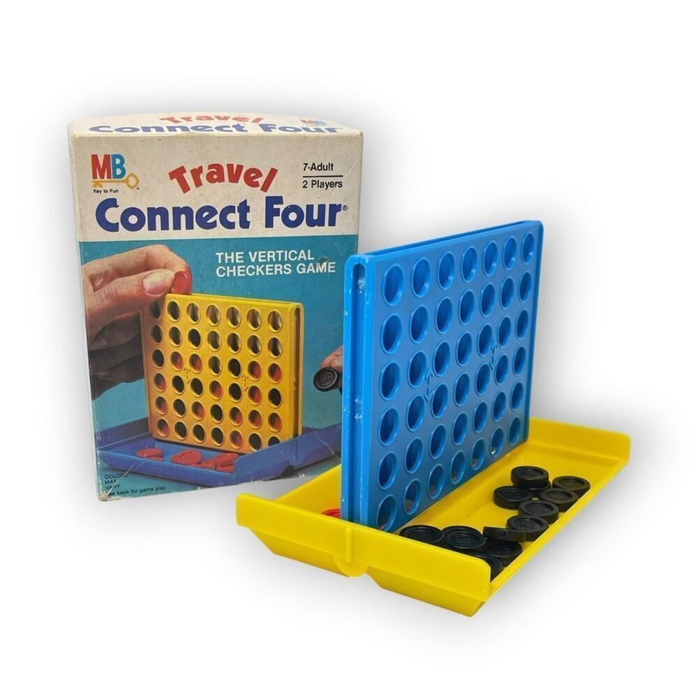 Vintage 1983 Milton Bradley MB Travel Connect Four Game